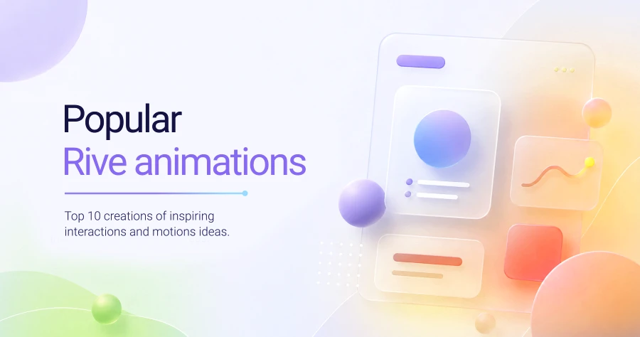 Top 10 most popular free Rive animations of all time